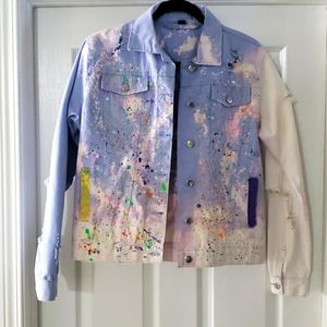 Handpainted Denim Jacket Size M
